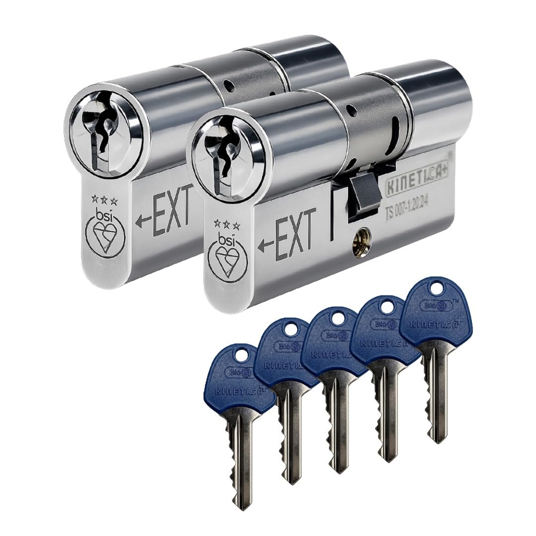 UAP 3 Star Keyed Alike Euro Cylinder Lock Pack Chrome, 55/55 (110mm)