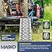 MASKO® Auffahrrampe 680kg Faltbare ALU Verladerampe Verladeschiene Antirutsch Klappbar max. 340kg* pro Stück, max 680kg* pro Paar Motorrad ATV Quad PKW Auto Laderampe, 2X Auffahrrampe Silber
