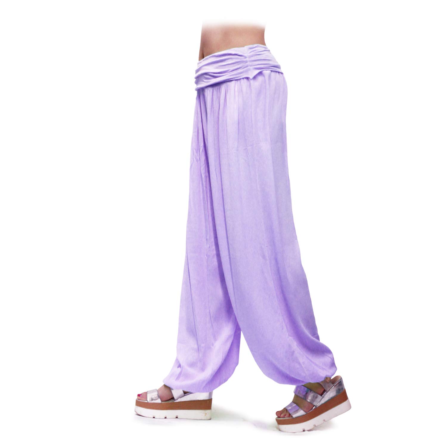 GLAMEXX24 Pantaloni Donna Harem Comodi Sciolto Leggeri Pantaloni Estivi Donna Leggeri Pantaloni con Tasche Freschi per Casa Tempo Libero e Sport Yoga Jogging Danza Pilates, M-L, XL-3XL