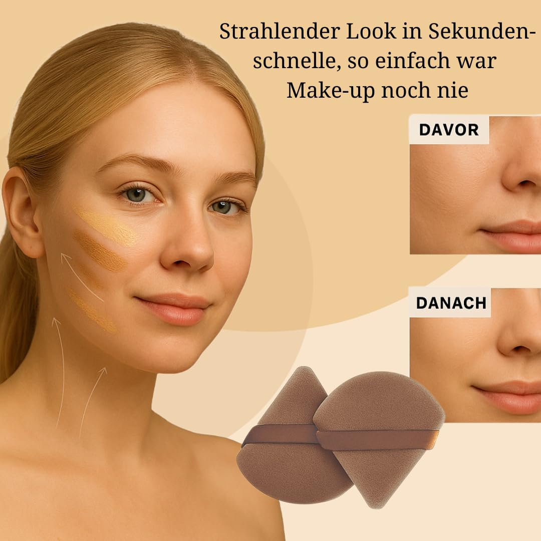 56-teiliges Make-up Pinselset mit Schwämmen, Stirnband & Tasche – Profi-Qualität