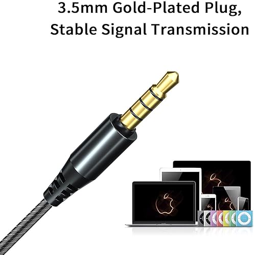 Miniatura 6 de Holiper Auriculares deportivos con cable con ganchos para los oídos, auriculares estéreo con cable de doble conductor extra bajo con micrófono,