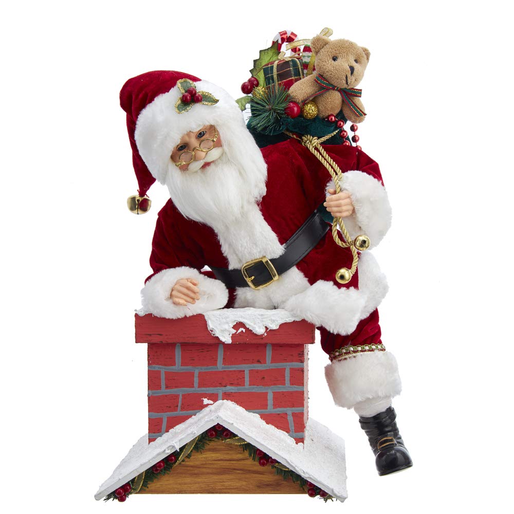 Kurt S. Adler Kurt Adler 16-Inch Kringle Klaus Chimney Santa, Multi