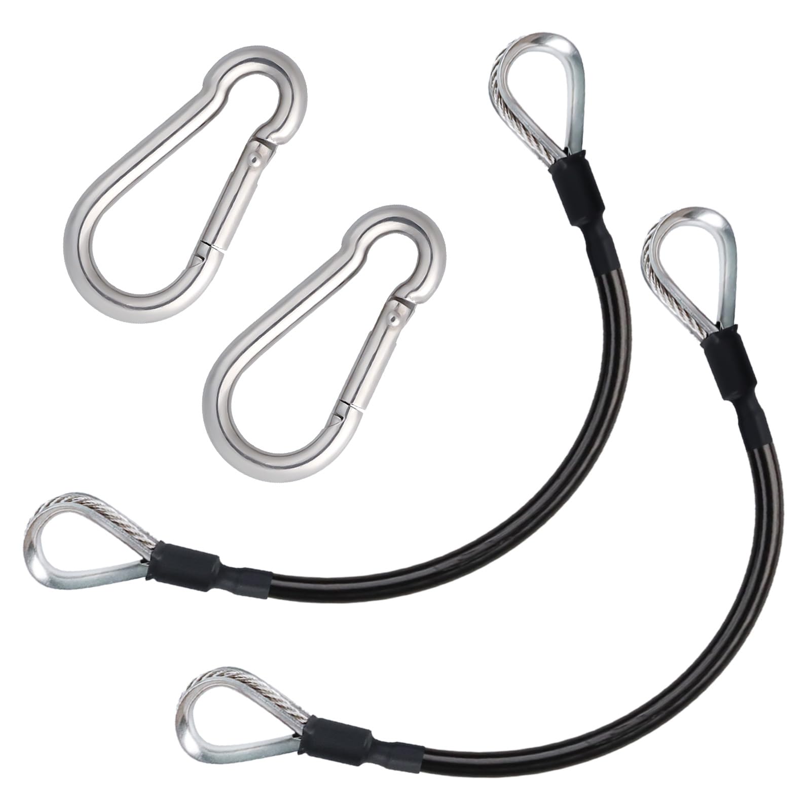 BLMHTWO 2PCS 10" Gym Cable Extension, Cable Machine Extension Replacement Cable Machine Accessories Home Gym Machine Accessories