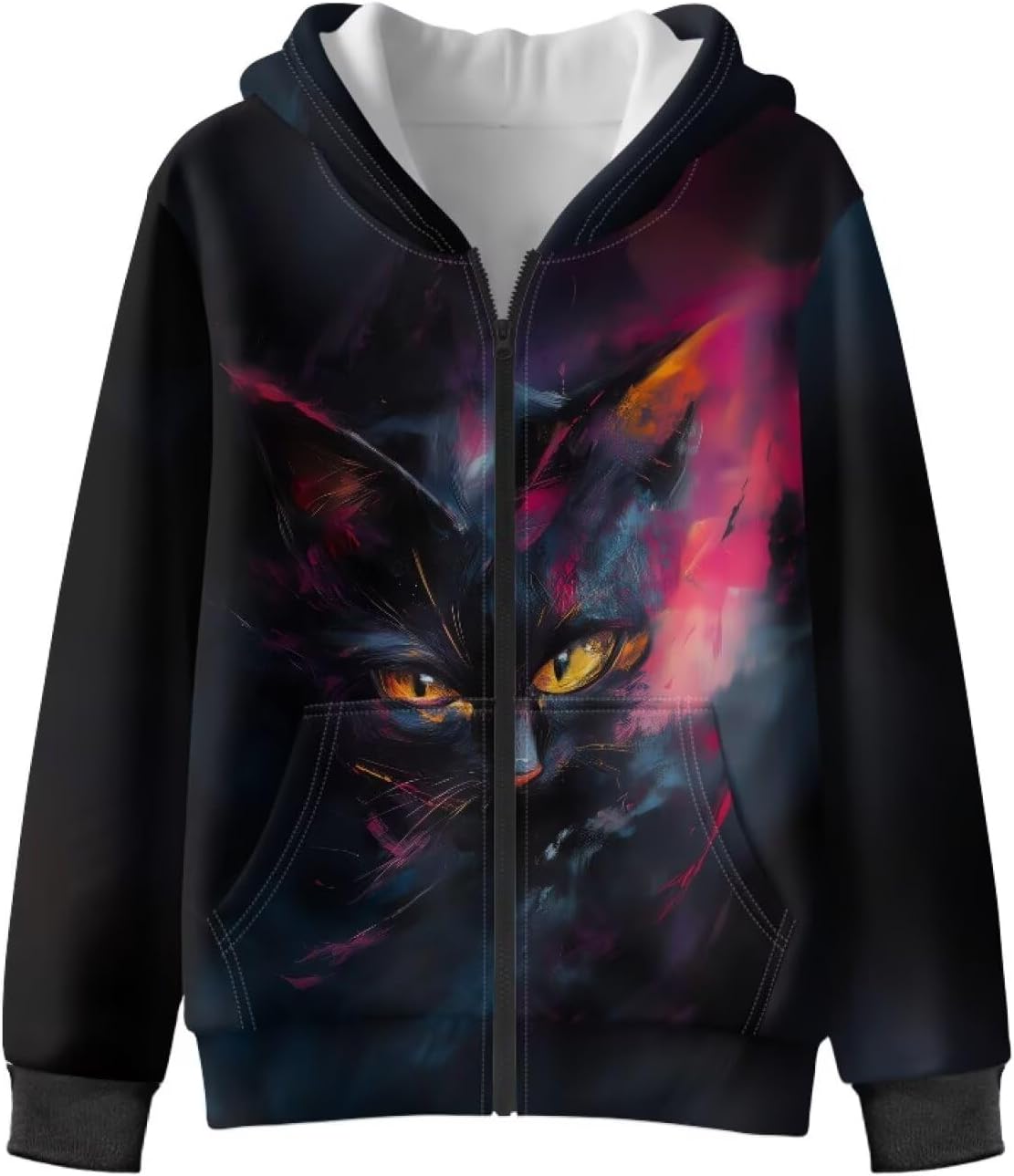 Girls Sweatshirt Hoodie Zip Up Hoodie Sweatshirt for Girls Soft Hooded Coat Casual Outerwear for Daily Life