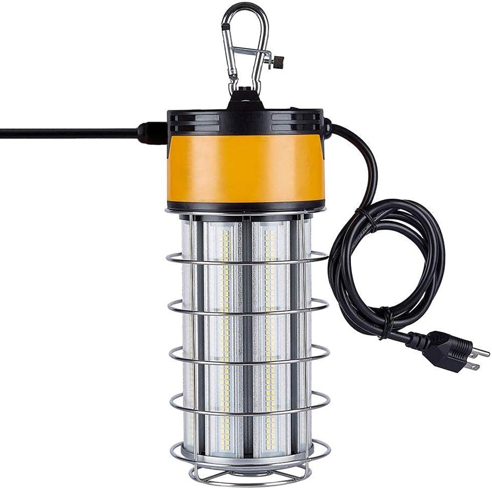 LEDMyplace 5ft 150W LED Temporary Work Light, 18000 Lumens, 5ft Cord US Plug, IP64 Waterproof, ETL & DLC Listed, Hanging Led Work Light for Construction with Hook for Warehouse (6500K Daylight White)