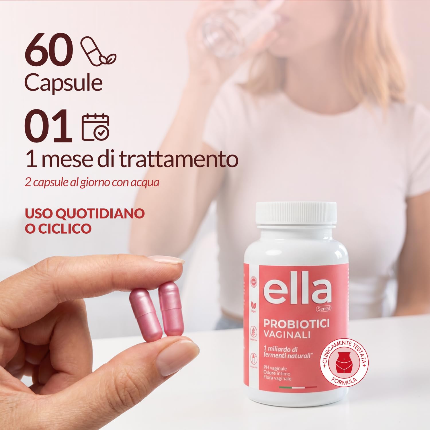 Ella Probióticos Mujer Flora Íntima con Lactobacillus e Inulina