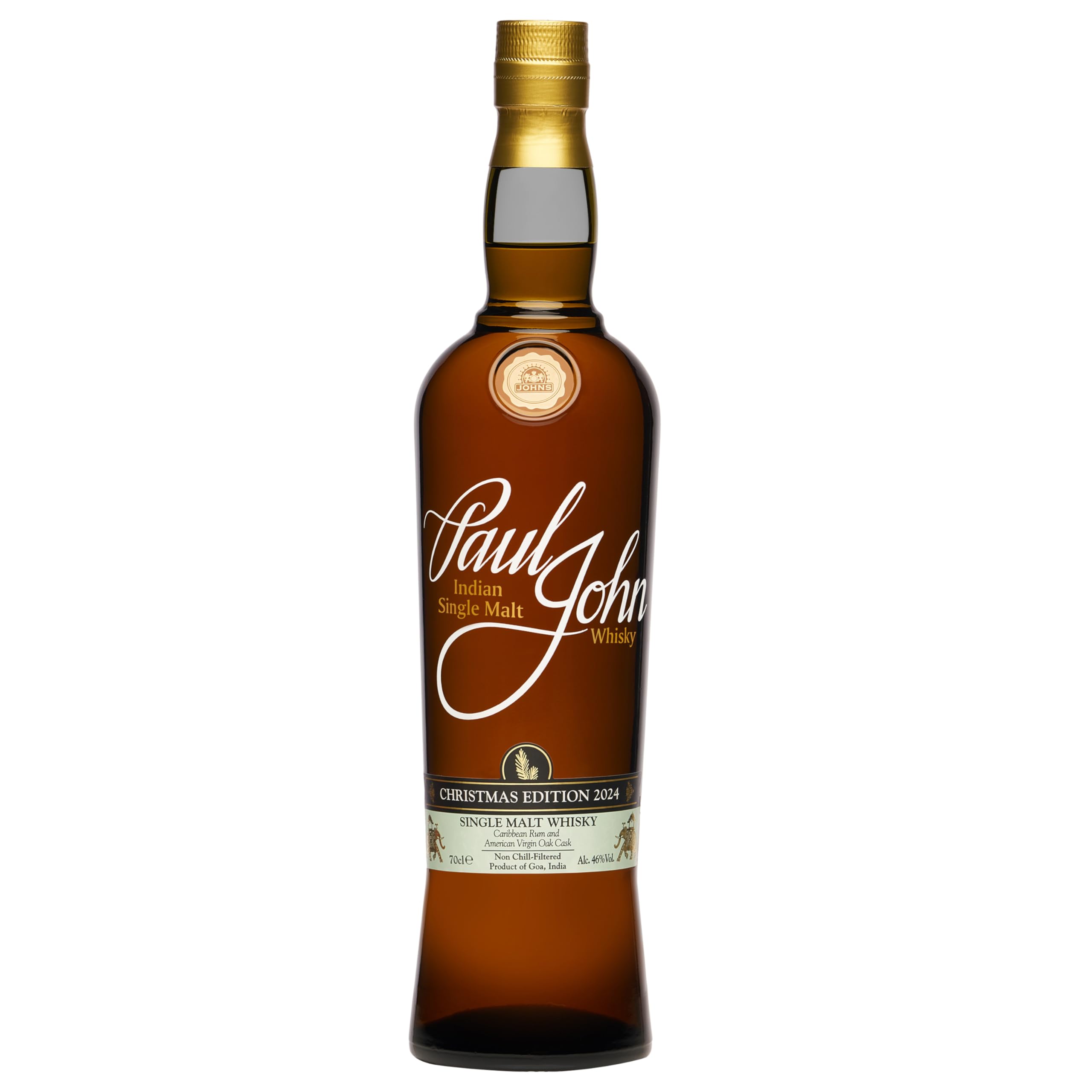 Paul John Indian Single Malt Whisky Christmas Edition 2024 70cl ABV 46%