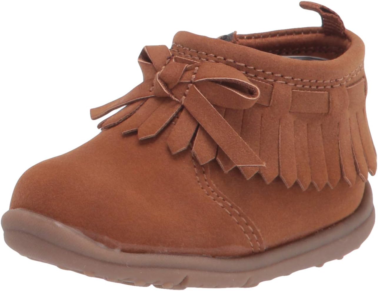 Carter's Every Step Girls Camber Fringe Fashion Boot First Walker Shoe, Brown, 5 Little Kid