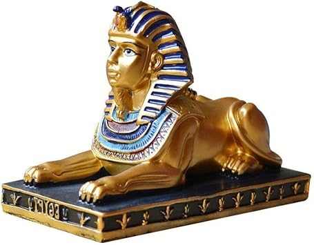 Great Sphinx Figurine, Resin Egyptian Sphinx Statue Ancient Egyptian Sculpture Statue for Home Office Decor