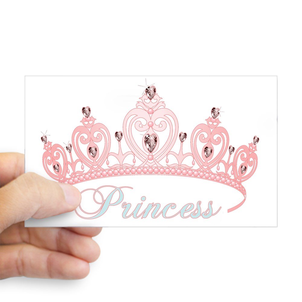 CafePress Princess Crown Rectangle Bumper Sticker Car Decal