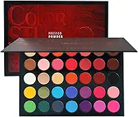 MYUANGO Paleta de 35 sombras pigmentadas, paleta de maquiagem fosca e cintilante multiacabamento, paleta de maquiagem impermeável para os olhos, palete de maquiagem sem crueldade
