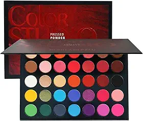 MYUANGO Paleta de 35 sombras pigmentadas, paleta de maquiagem fosca e cintilante multiacabamento, paleta de maquiagem impermeável para os olhos, palete de maquiagem sem crueldade