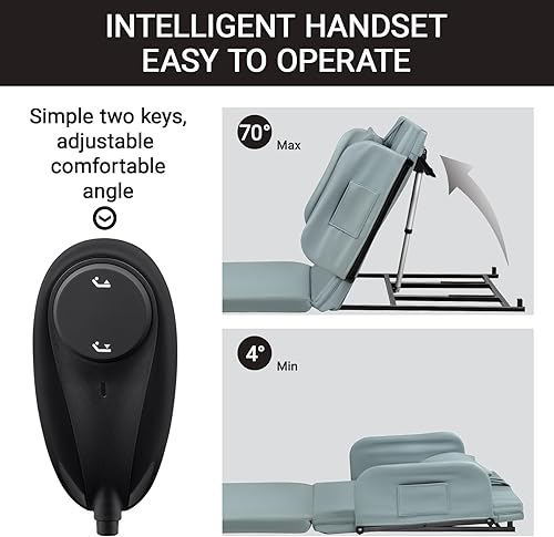 Miniatura 4 de Respaldo de cama elevador  Colchón eléctrico de cuña ajustable con funda de almohada para ancianos, pacientes, mujeres embarazadas para sentarse y