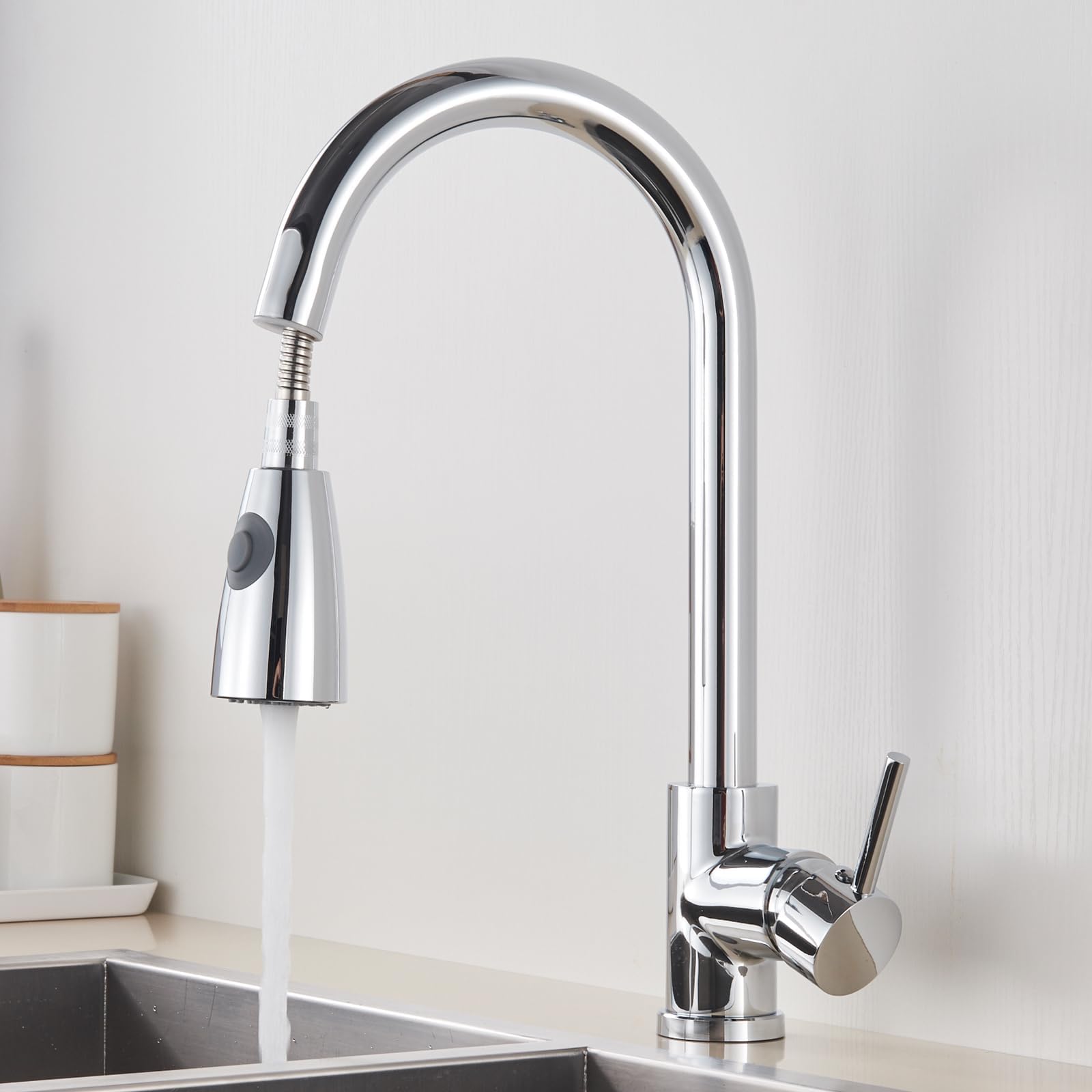 Küchenarmatur Ausziehbar Brause 360° Wasserhahn Küche Spültisch Mischbatterie