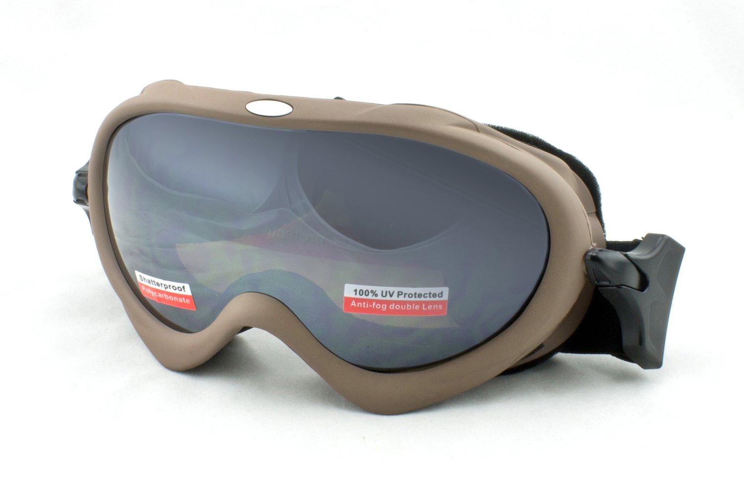 Cloud 9 Women's Snow Goggles in Matte Brown/Mirrored Lens