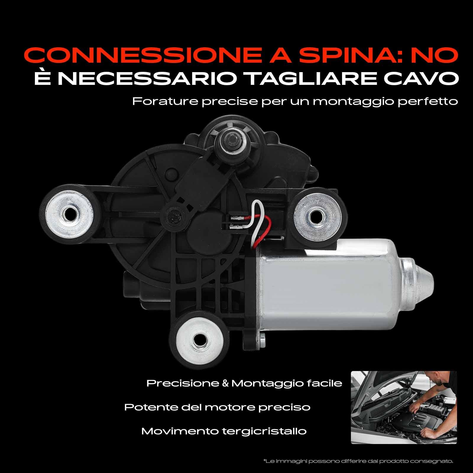Frankberg Motore Tergicristallo Posteriore 3-Poli Compatibile con 500 312 500 C 312 500/595/695 500C/595C/695C Replace# 51850871