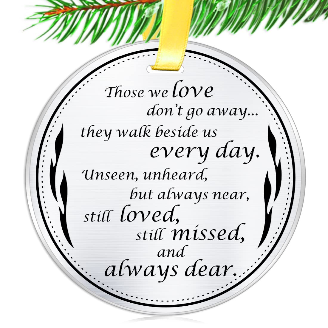 Elegant Chef Memorial Ornament- Those We Love Don't go Away They Walk Beside Us Everyday Unseen Unheard but Always Near- Christmas Keepsake- Remembrance Sympathy Gift