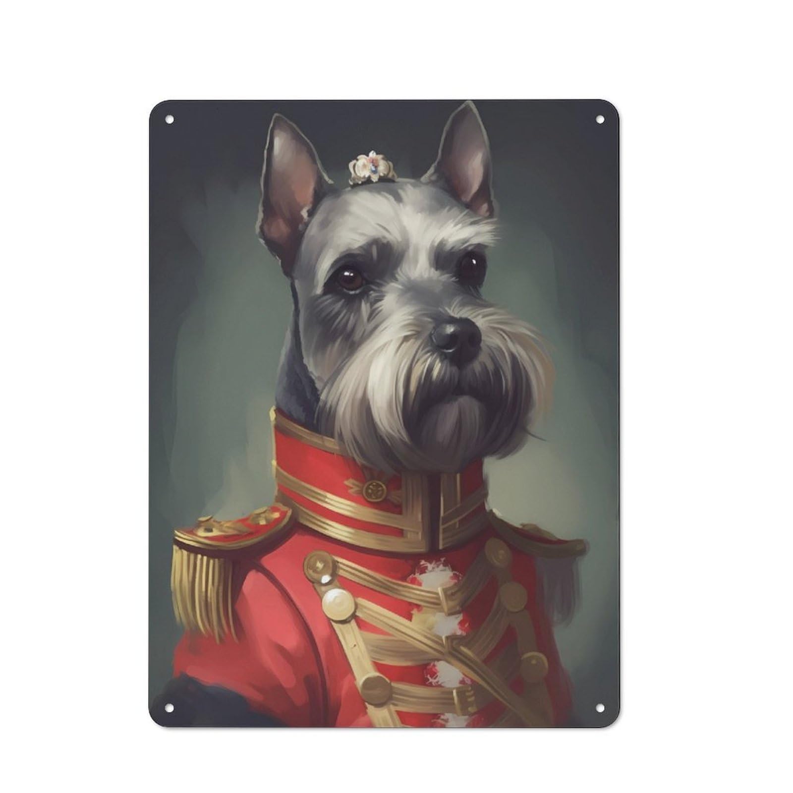 Junmoney Miniature Schnauzer Dog Vintage Tin Sign 40X30cm With For Café Or Restaurant, A Decorative Christmas Gift For Restaurant Decor Fans
