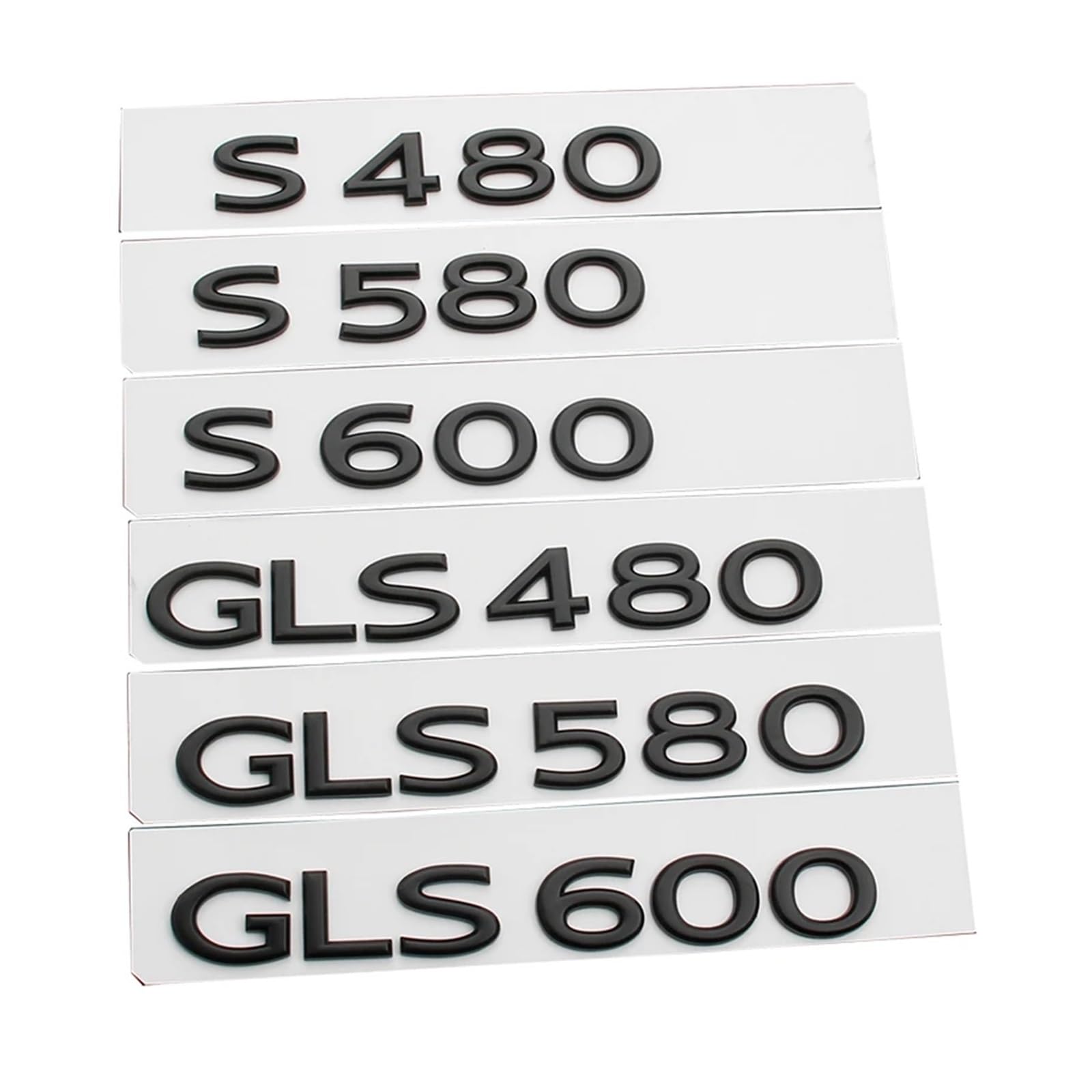 yzw6688 Lettres de Coffre de Voiture Logo Badge chromé emblème Autocollants en métal Compatible avec S480 S580 S600 S680 GLS480 GLS580 GLS600 GLS680 (Color : O)