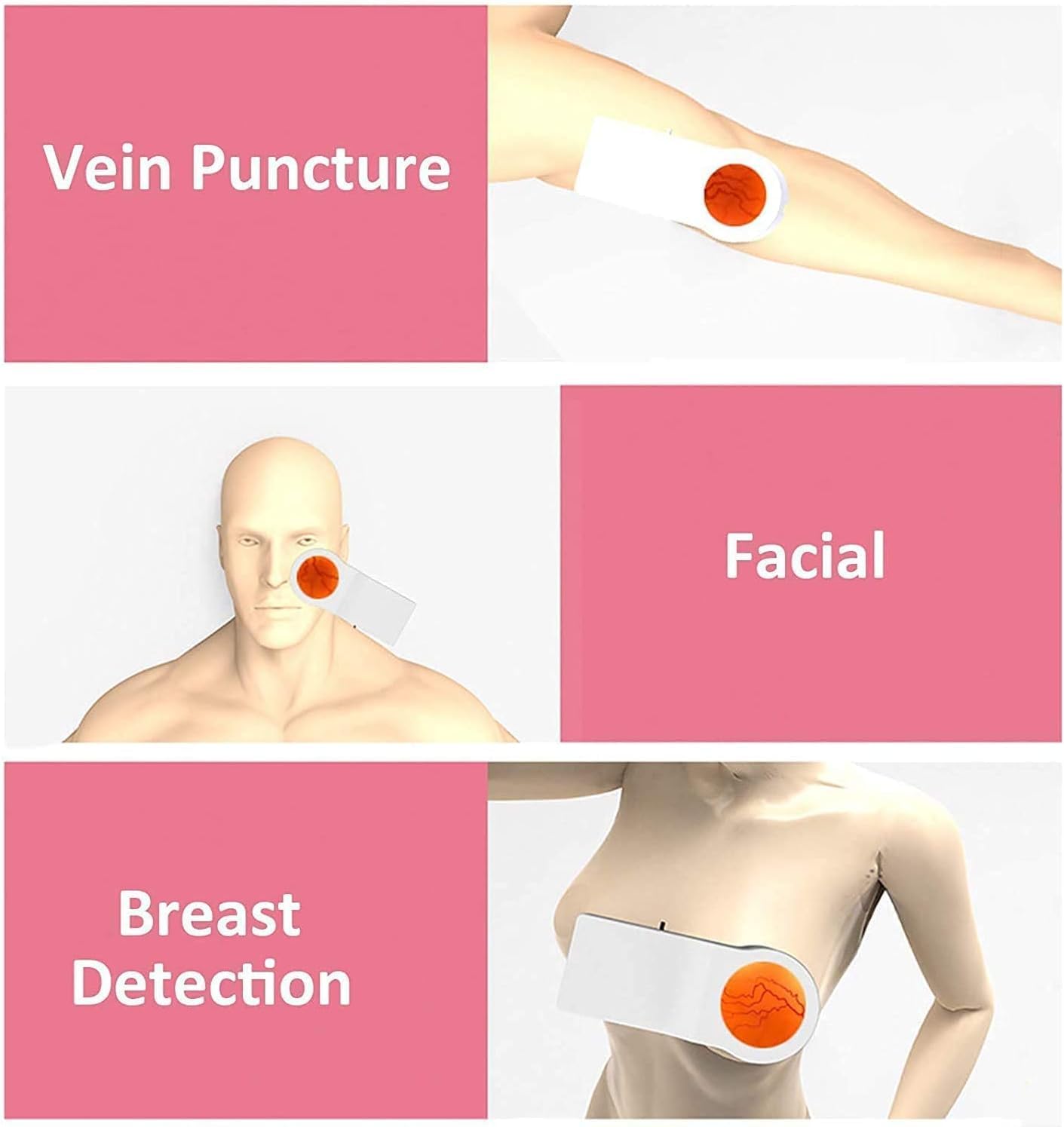 Luci a penna Cercatore di vene for infermieri Visualizzatore di vene vascolari mediche con ingrandimento vascolare, addebitabile for venipuntura su varie pelli for cliniche ospedaliere.