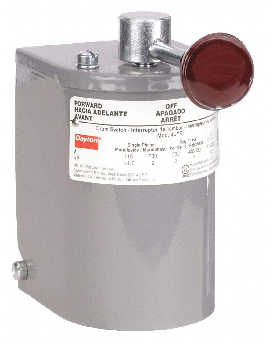 Dayton Switch, Drum Reversing, Steel Handle