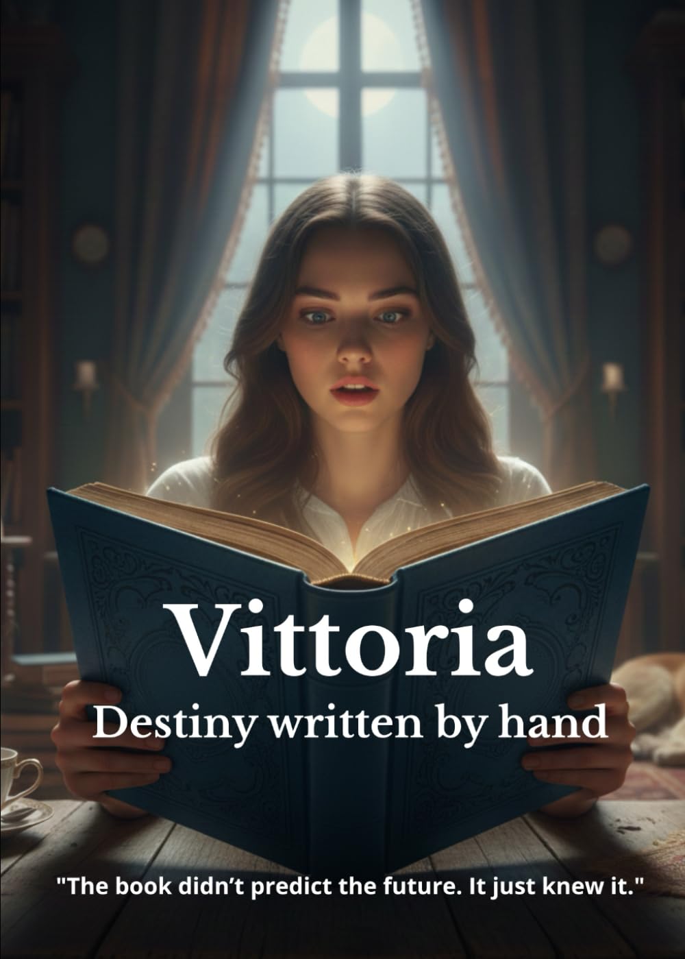 Vittoria Destiny written by hand: "The book didn’t predict the future. It just knew it."