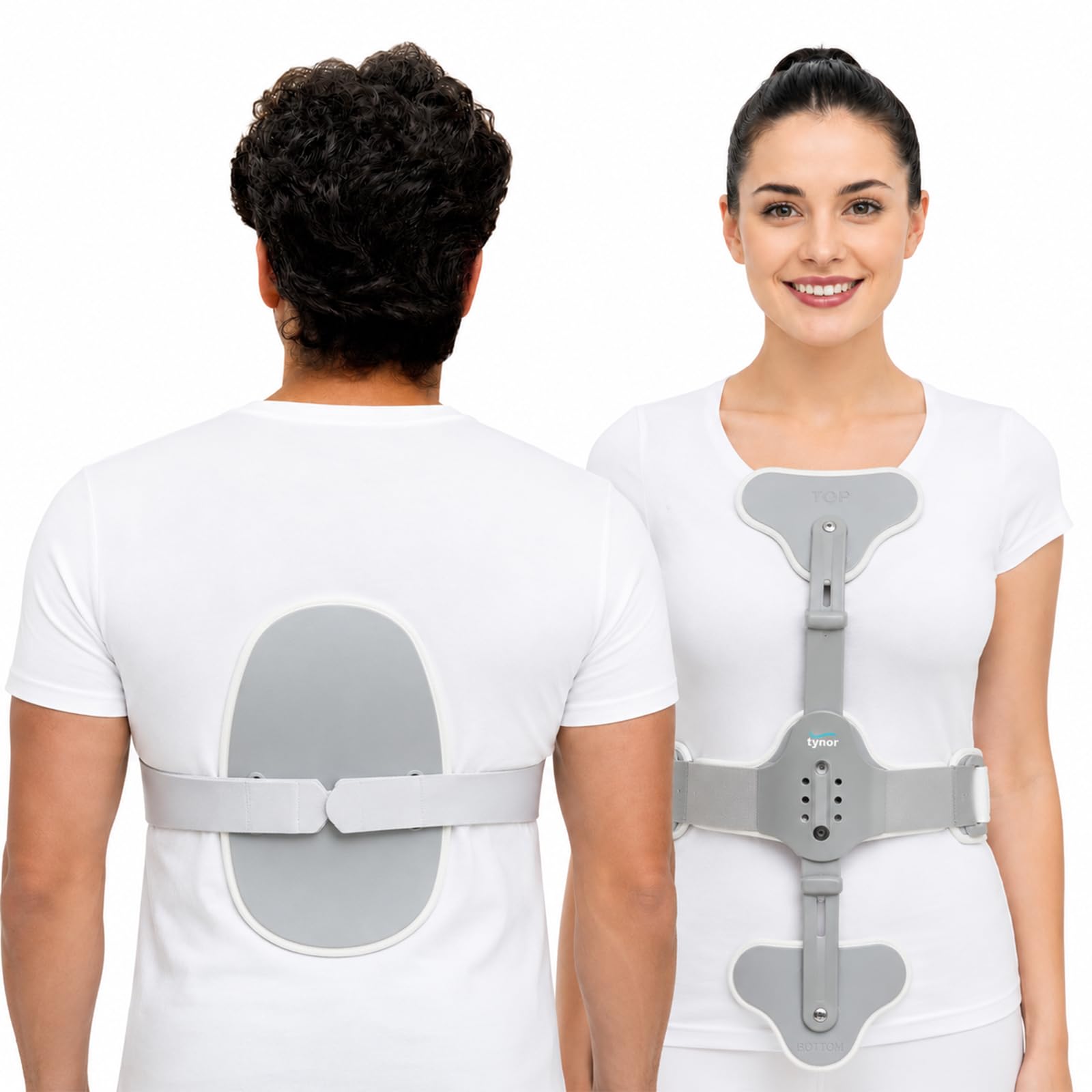 Tynor Ash Brace (Hyper Extension Brace), for Posture Correction & Spinal Suppor | Adjustable Back Support for Pain Relief & Rehabilitation for Men & Women | Pack of 1 (Silver, Short)-picture-14