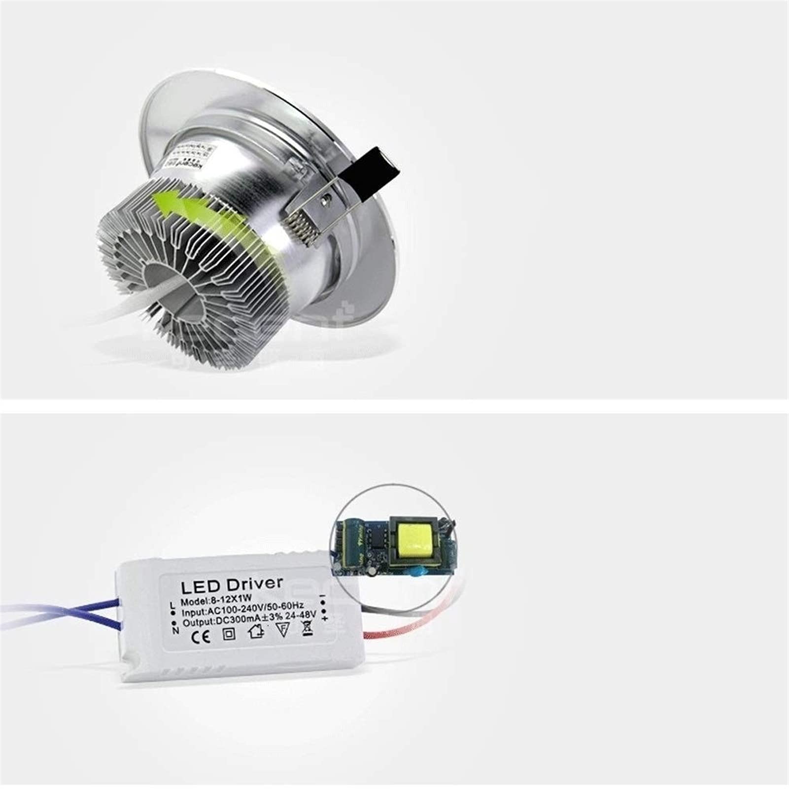 9W LED Super jasny okrągły wpuszczany oprawa sufitowa typu Downlight Europejska restauracja Zintegrowana Ultra cienka aluminiowa wbudowana płaska lampa punktowa Korytarz Nawa Tło Dekoracja ścienna