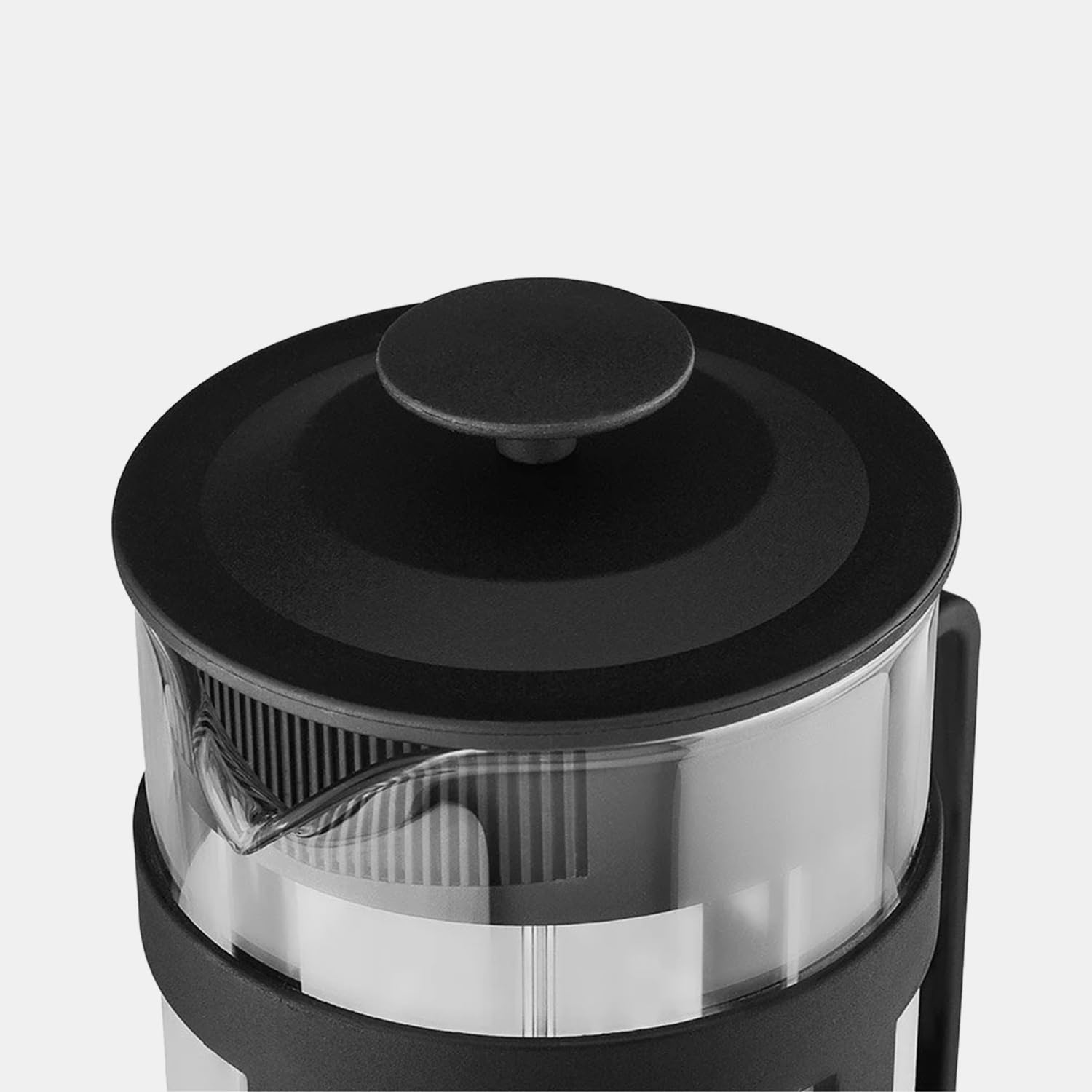 Zaparzacz do kawy 1 l, szklany French Press z filtrem ze stali nierdzewnej i uchwytem Cool-Touch – zaparzacz do herbaty, dzbanek na zioła, odporny na wysokie temperatury, szkło