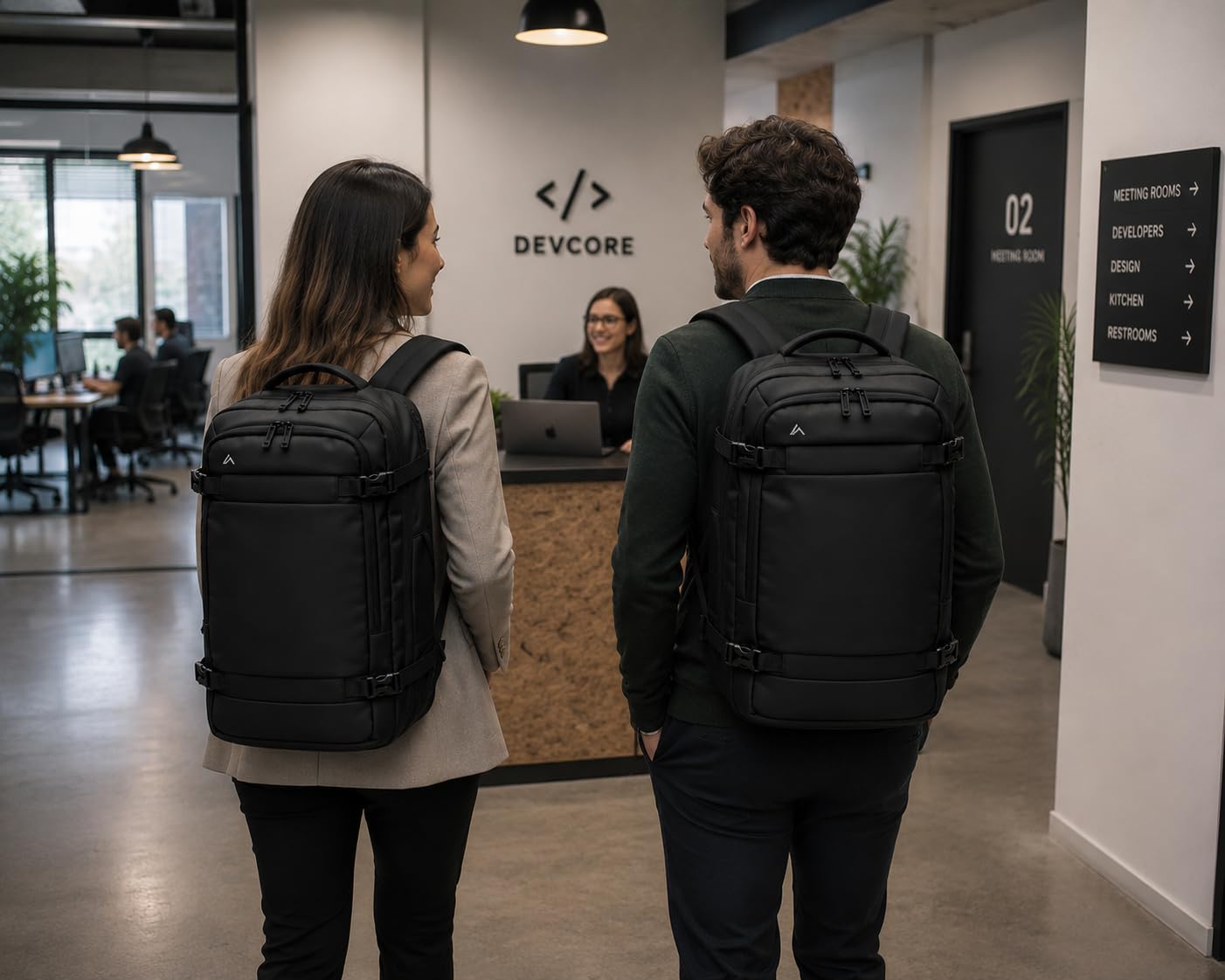 +ZERMATT-HORN Zaino da viaggio sottovuoto. Estensibile 25L a 30L, laptop da 15" a 17". Zaino da bagaglio a mano 40 x 30 x 20 cabina per volo con Ryanair, Vueling, Easyjet, Travel Backpack cabin.
