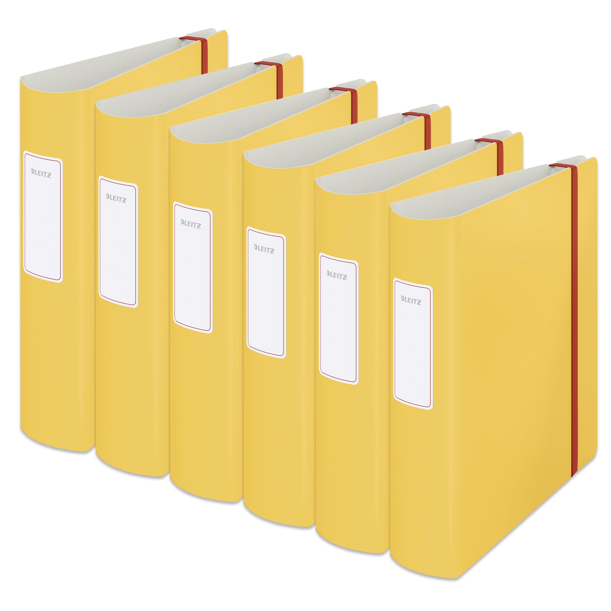 Leitz Cosy Series 10380019 Quality Folder 180° Active Pack of 6 A4 500 Sheets 8.2 cm Spine Width Warm Yellow