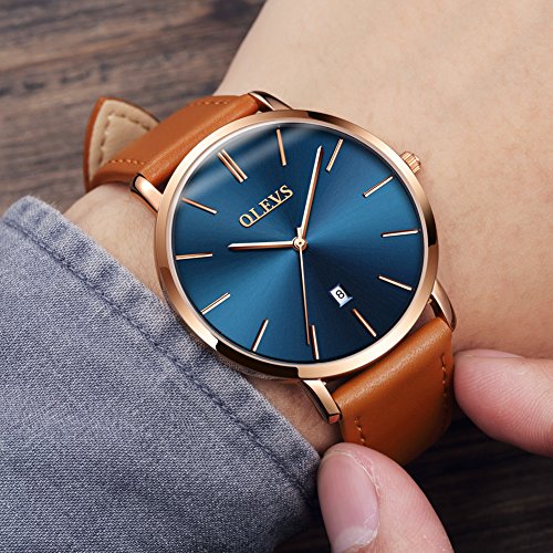 Image of OLEVS Men's Watches Analog Quartz Chronograph Dress Watch Multifunctional Stainsteel Steel Waterproof Classic Original Watch for Man