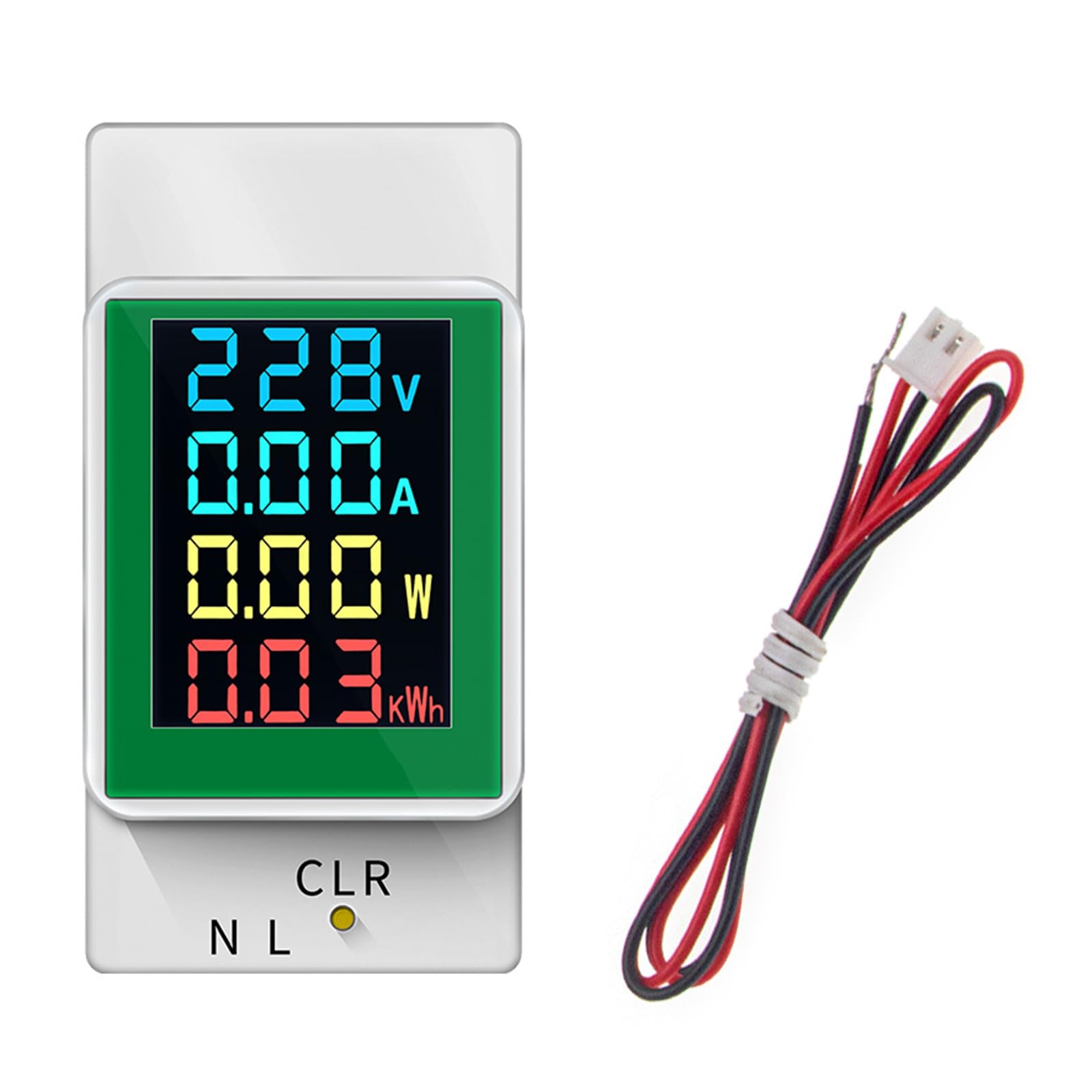 Kalttoy Light Single Phase Dins Rails Energy Meter Monitors 4 In 1 Multimeter Ac50-300Volt 100A Voltages Current Voltmeter Ammeter Watt Kwh Single Phase Energy Meter