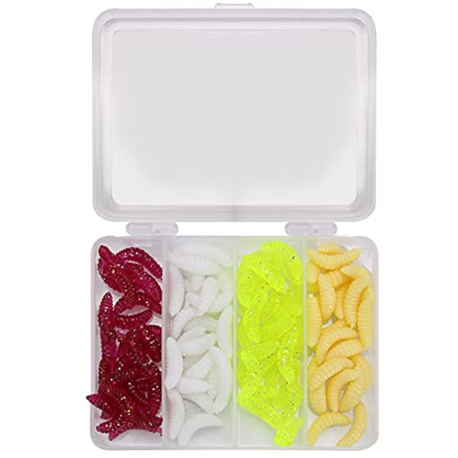 100pcs Fresh Water Fishing Bait, Soft Plastic Worms, Bass Fishing Worms, Soft Bait Shad Fishing Lure, Soft Fishing Lures, Plastic Fishing Bait Worm Baits