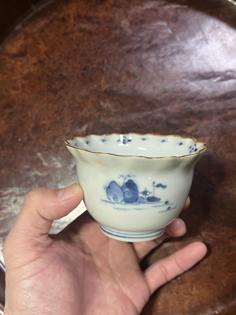 Amazon.co.jp: 古伊万里 無傷完品 蕎麦猪口 双鳥 そばちょこ 民
