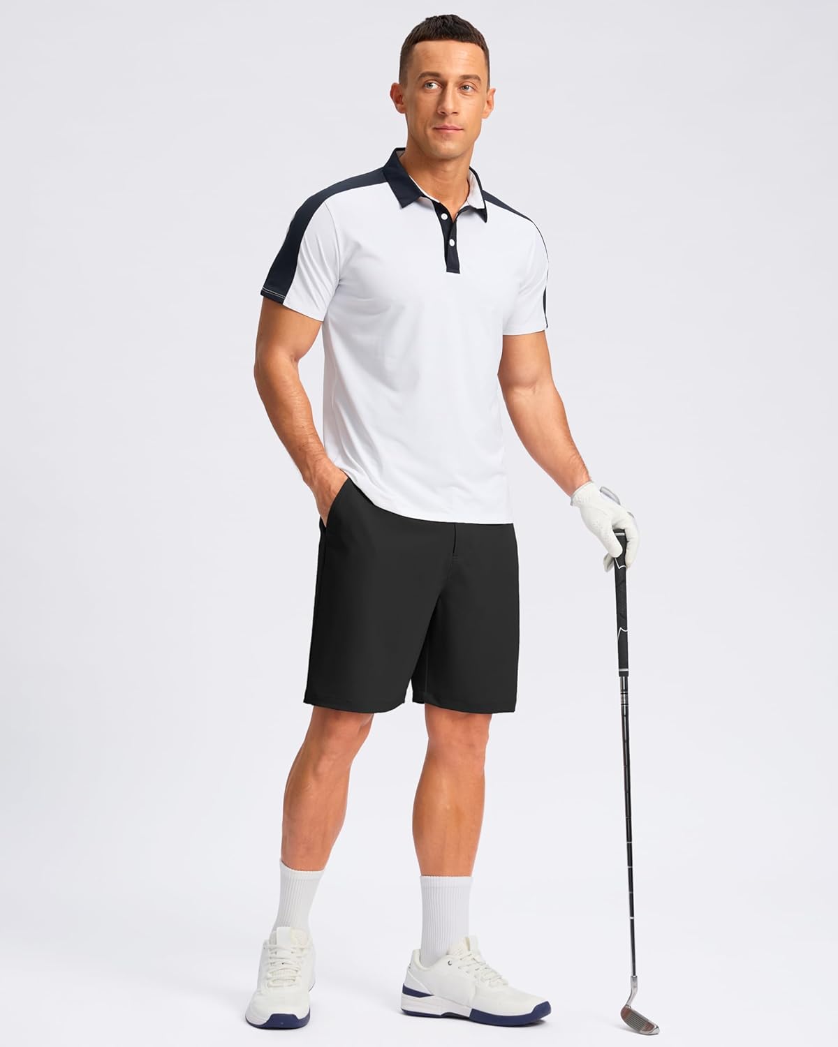 Pudolla Men's Casual Shorts 7"/9"/5" Lightweight Golf Shorts with 3 Pockets Stretch Quick Dry Comfy Work Shorts - Image 6