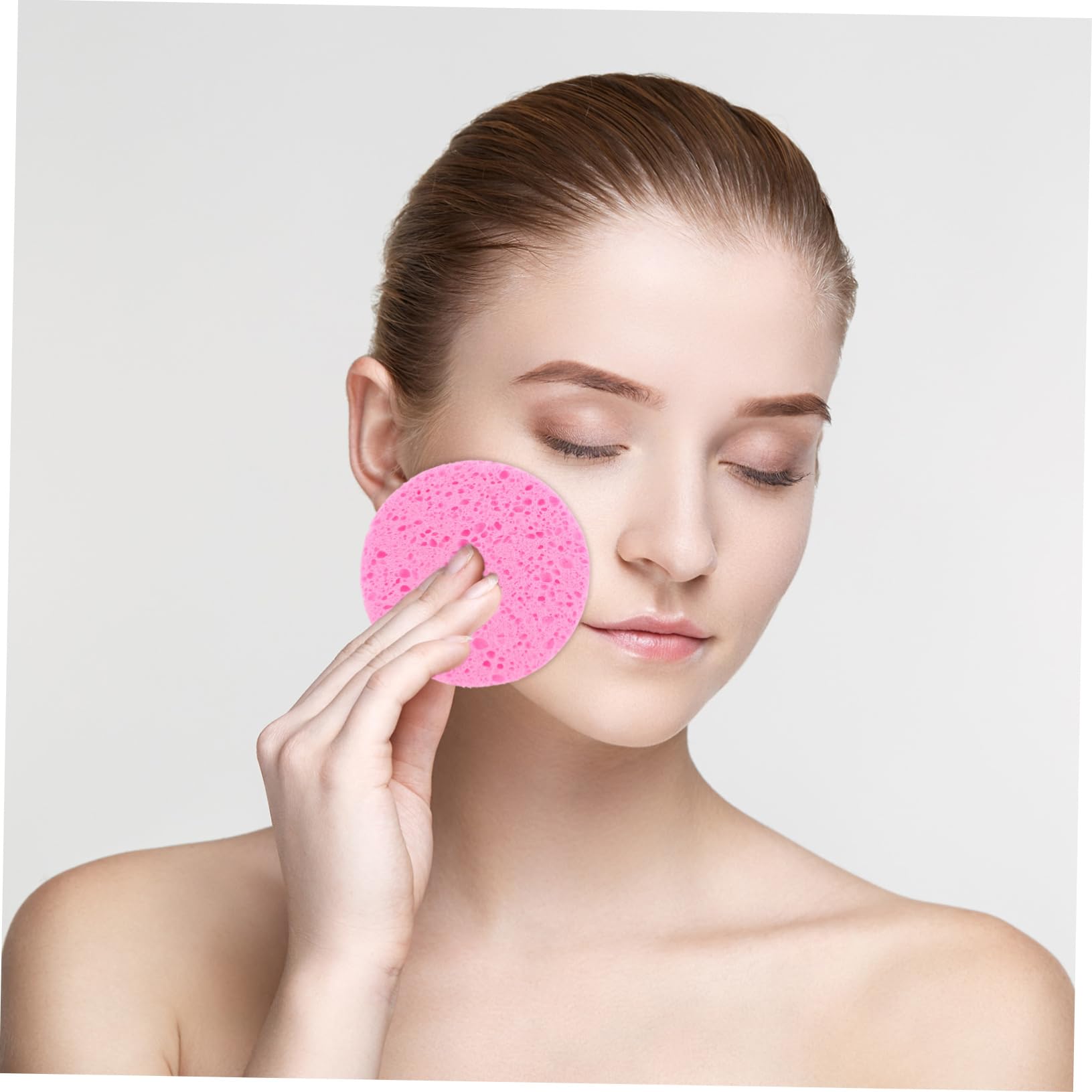POPETPOP 100pezzi Spugne Per Viso Cellulosa Da Spugnette Per Struccante e Pulizia Del Viso Per Della e Rimozione Del Trucco
