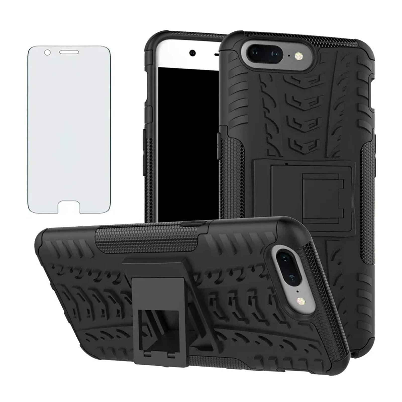 Oneplus Open Screen Protector ELISORLI Compatible With OnePlus 5 Case Rugged Thin Slim Cell Accessories Anti-Slip Fit Rubber TPU Mobile Phone Cover For OnePlus5 A5000 One Plus5 1 Plus 1plus Five One