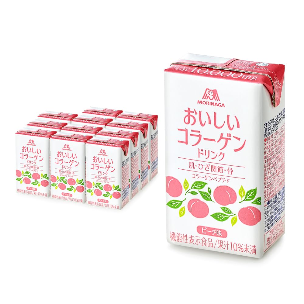 森永おいしいコラーゲンドリンク　ピーチ味　72本 Amazon | 森永製菓 おいしいコラーゲンドリンク 125ml 12本 ピーチ味