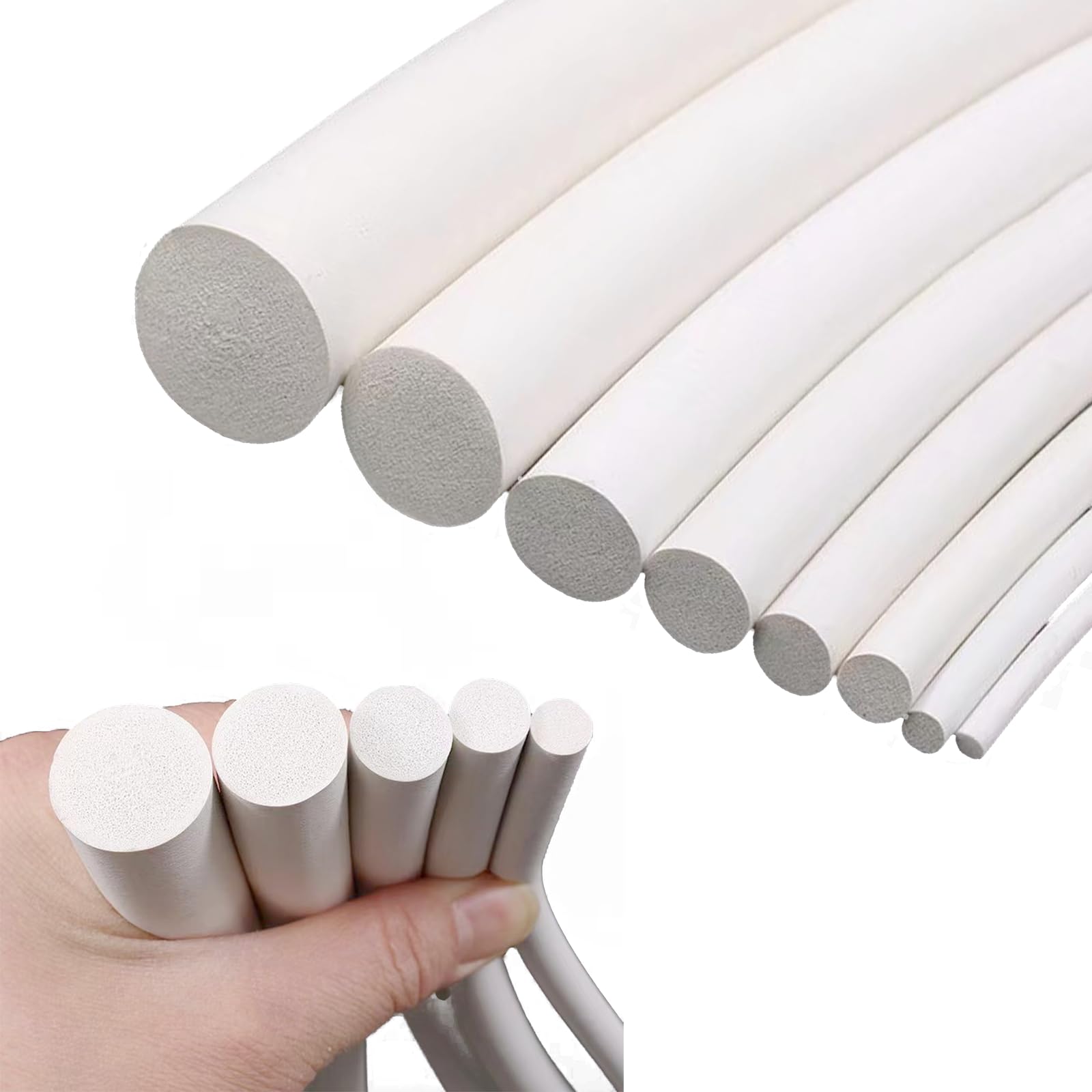 Bande D'étanchéité En Mousse Silicone 3,5 Mm X 2,5 M - Blanc, Uxcell, Neuf