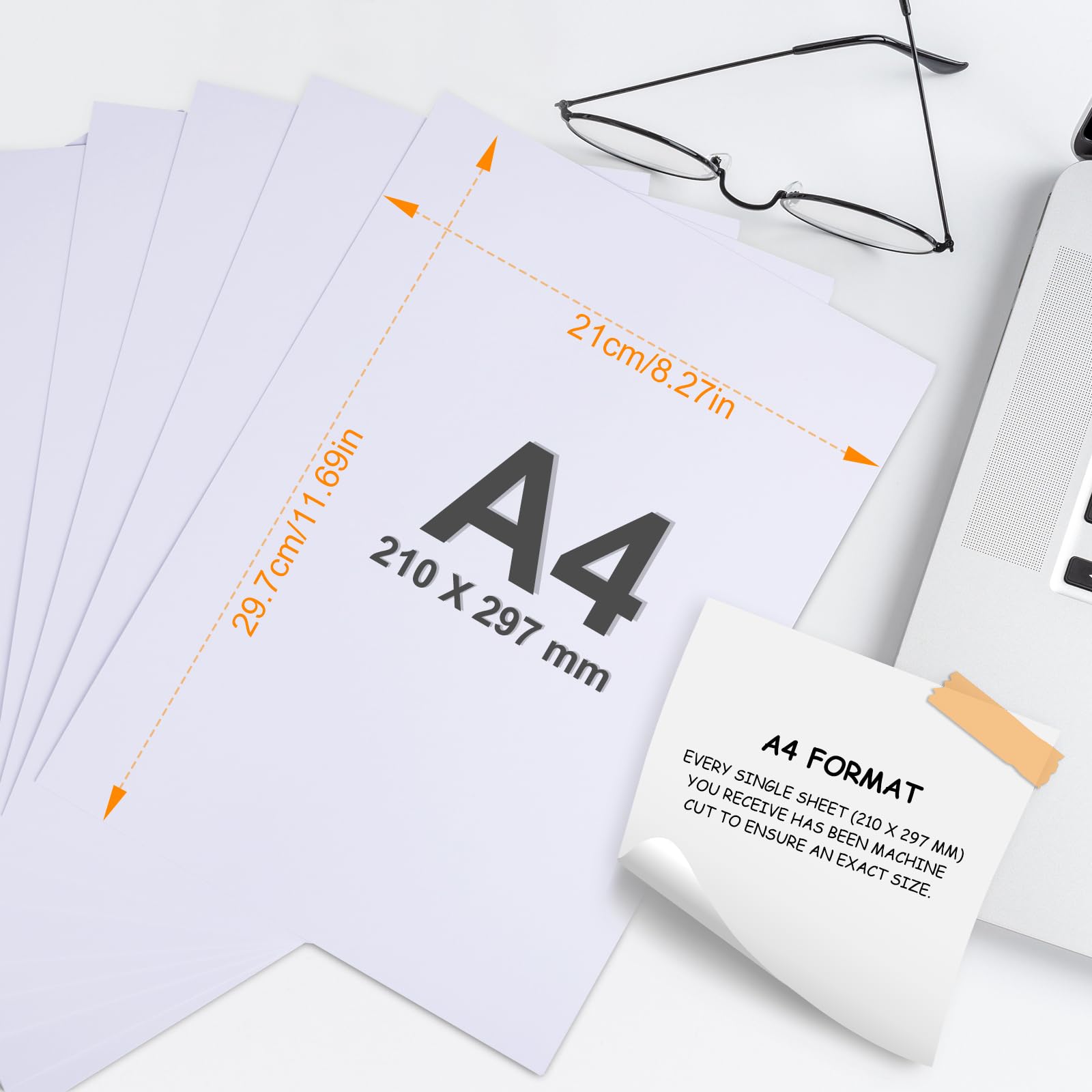 Cartone A4 300 g/m² 50 Fogli Carta Spessa Bianca per Stampanti