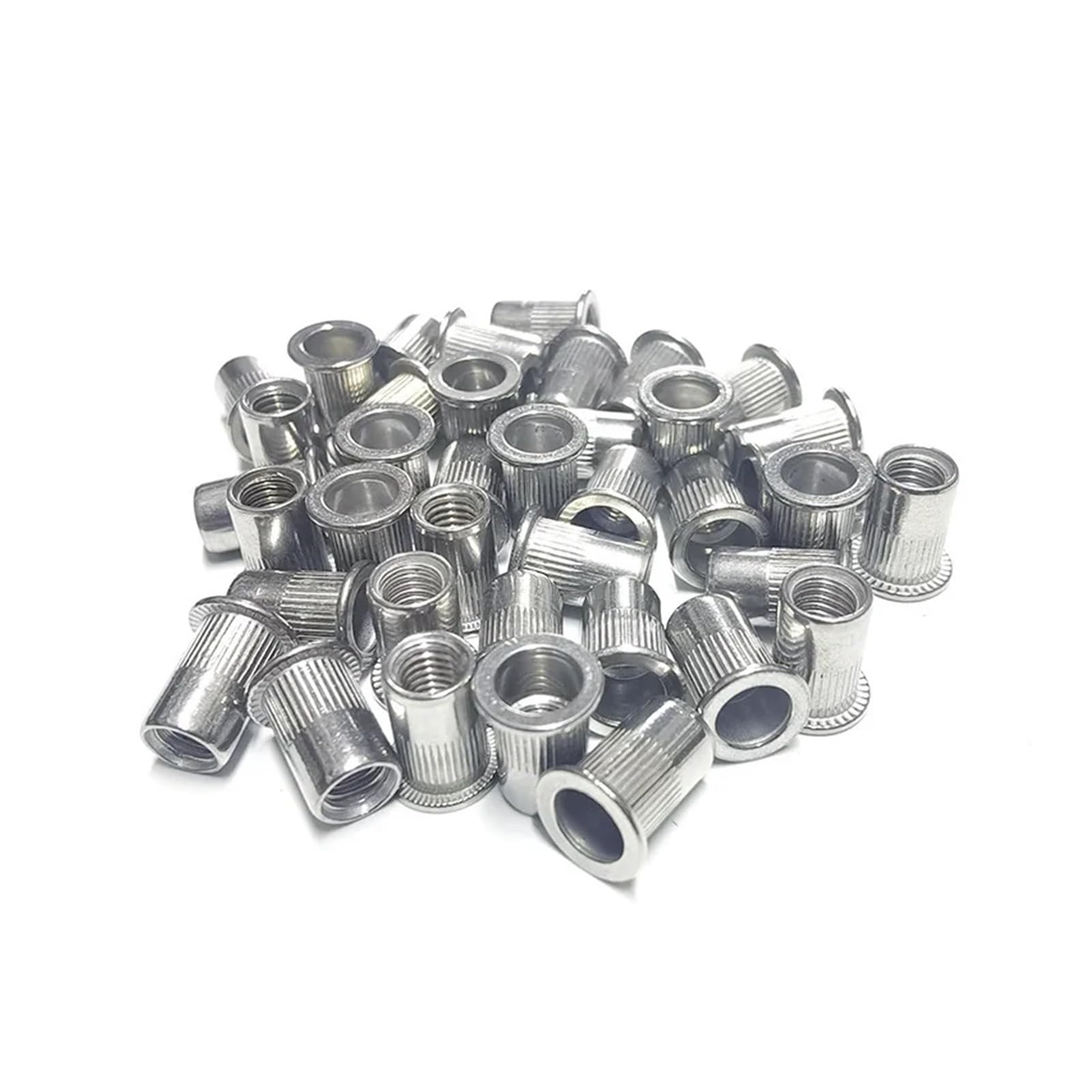 Dado for rivetto cieco Rivnut in acciaio inossidabile M3 M4 M5 M6 M8 M10 M12 Inserti filettati zincati for pannelli alloggiamenti(Yellow Zinc Plated,M100(100pcs))