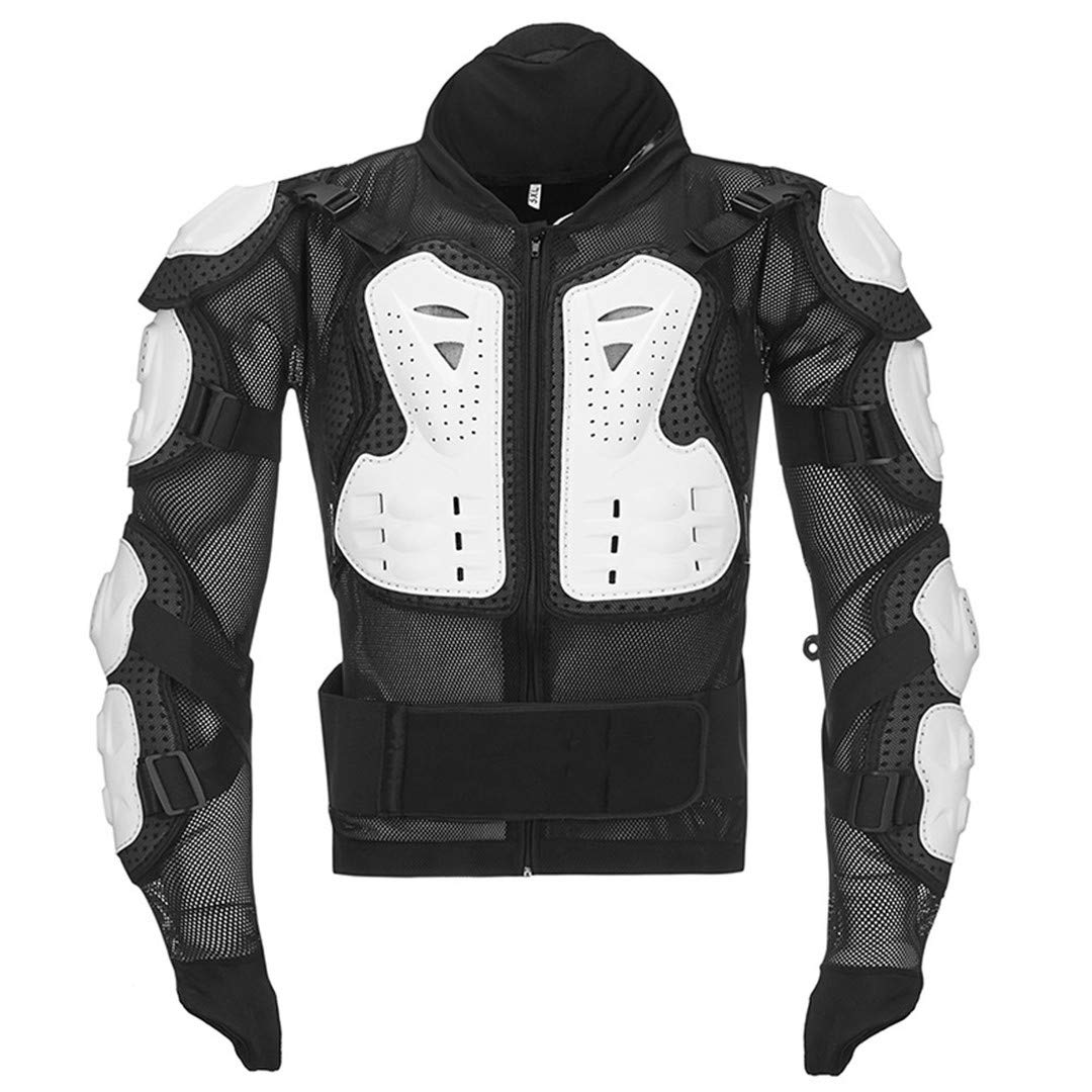 Blouson moto protector blanc S avec garde du cou pour racing et motocross - 8