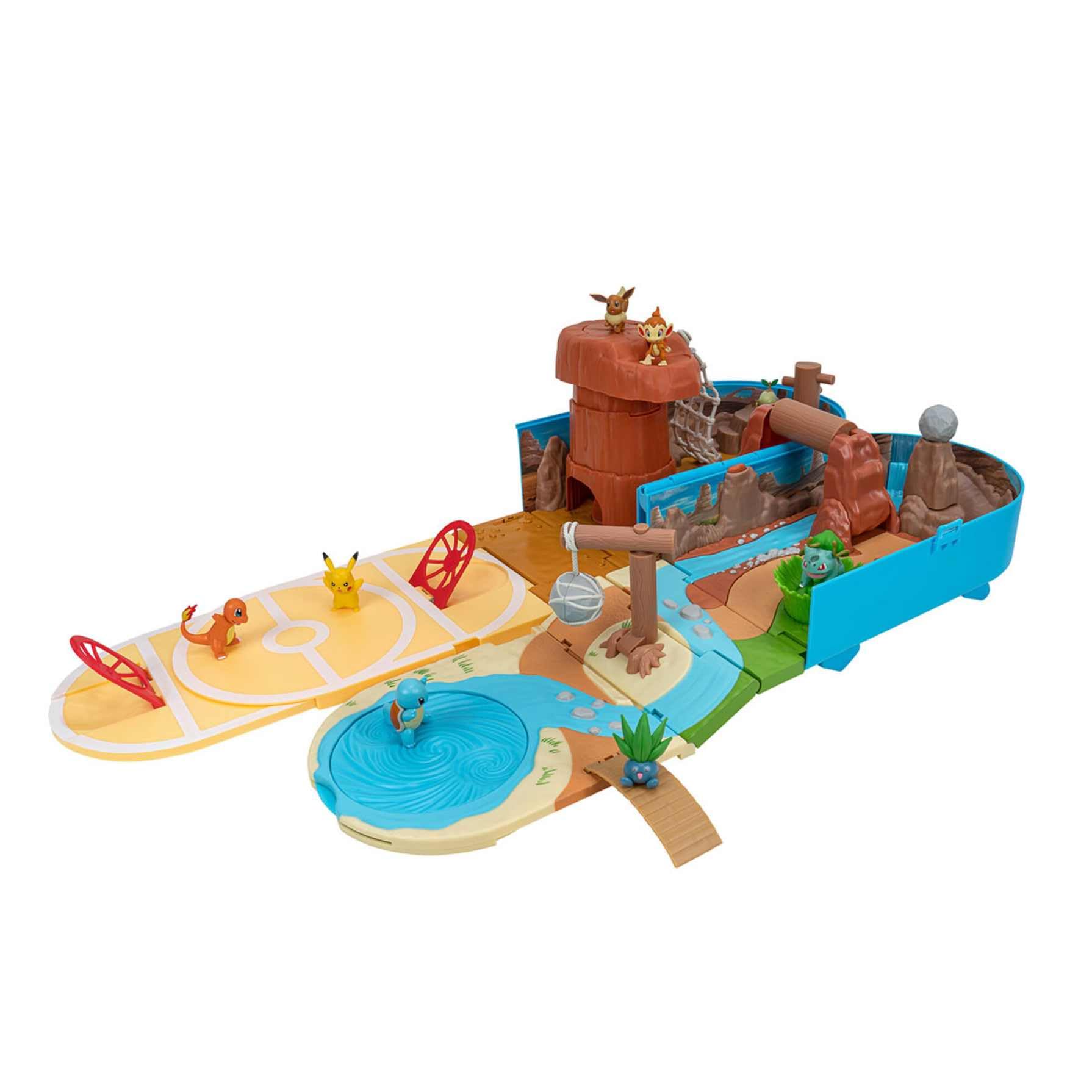 Bizak Playset Deserto Pokemon Transformable, Playset per giocare con tutti i tuoi Pokemon, include trappole nascoste e zone esclusive (63222836)
