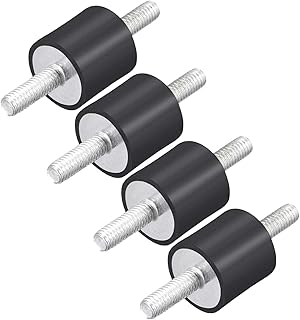 ＫＬＫＣＭＳ 4Pcs Rubber Studs Shock Absorber, Rubber Isolator Mounts, Double Threaded Stud Anti Vibration Isolator Mounts, 30x20 M8