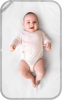 GYMFITS Portable Changing Pad Travel Pink - Waterproof Compact Diaper Changing Mat with Built-in Pillow - Lightweight & Foldable Changing Station, Newborn Shower Gifts