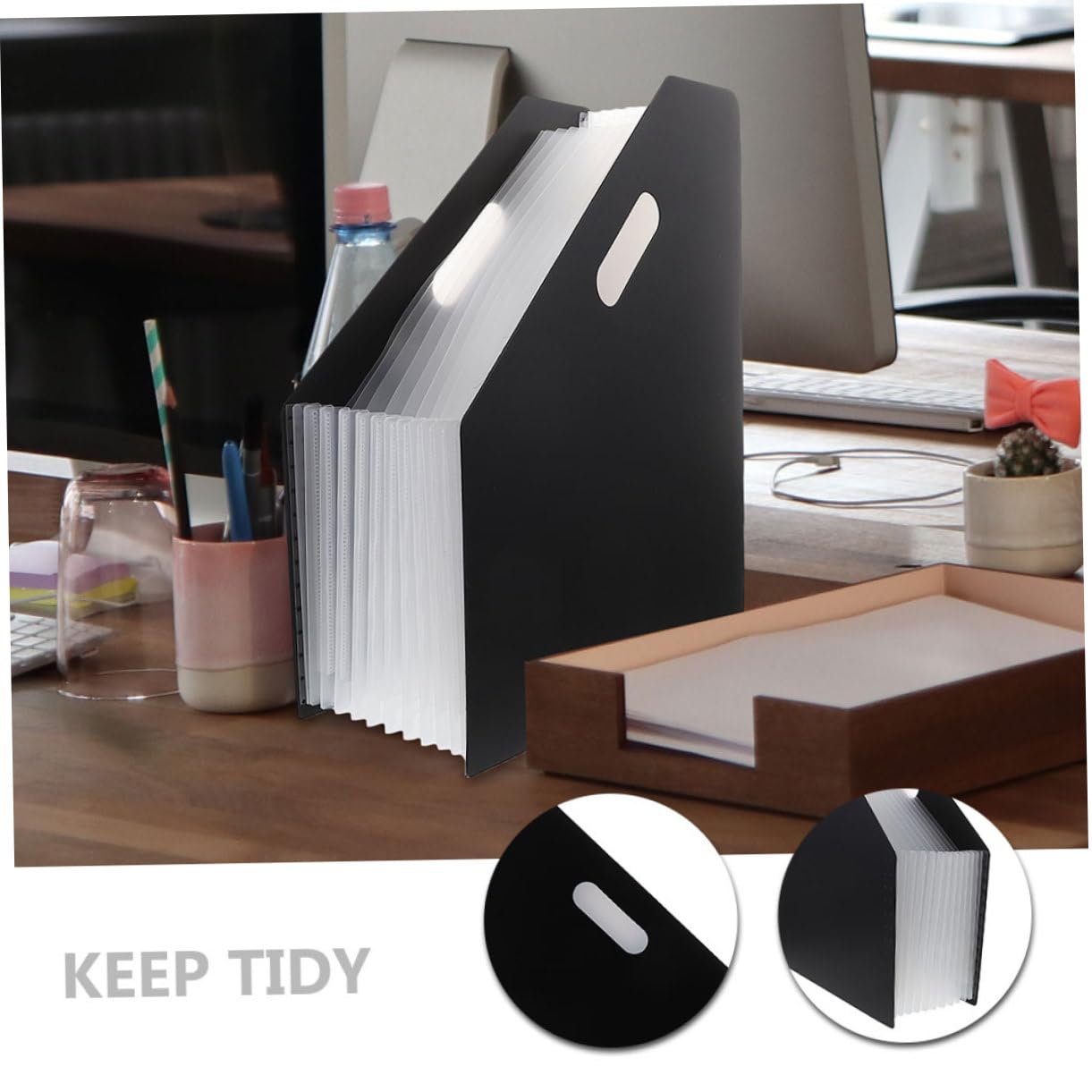 TEHAUX 2pezzi Cartellina Espandibile Organizer Documenti Per Ufficio e Scuola Design Elegante e Funzionale Ampio Spazio Di Archiviazione