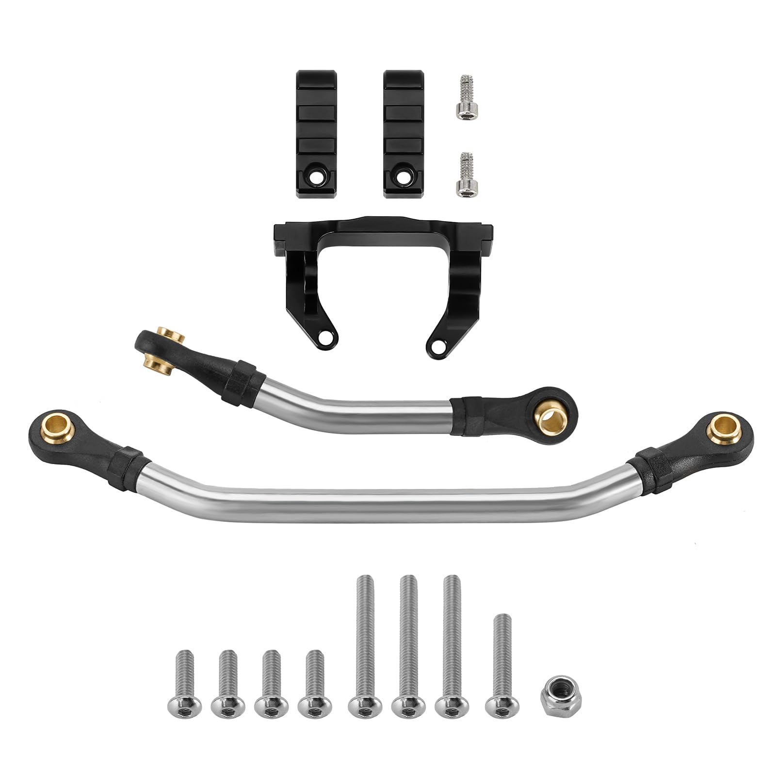 Black Brass Servo Mount Bracket For TRX4M 1/18 RC Crawler - CNC Machined Upgrade Part, Replaces Plastic #9739