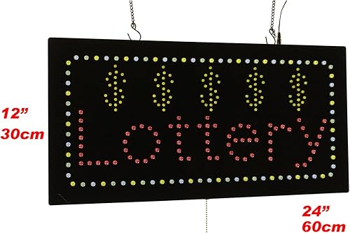 Miniatura 3 de Cartel de lotería, 24"x12", 23.6x11.8 in, TOPKING, LED, Neón, Florescente, Señalización, Letrero, Exhibición, Cartelera, Pantalla, Gran