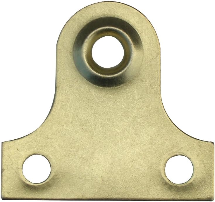 2 x Mirror plates 36mm picture glass hanging brass plated fixing by